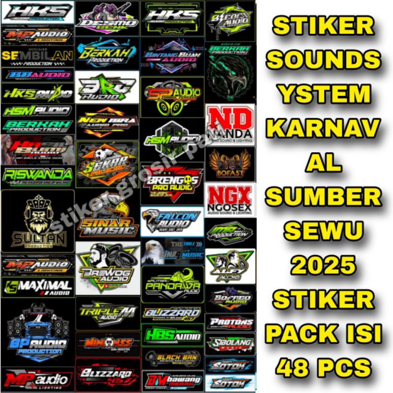 

48 PCS STIKER SOUND KARNAVAL SUMBER SEWU 2025