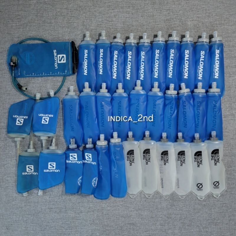 Soft Flask Salomon TNF 500ml Original NEW & Second Running Vest botol air minum lipat