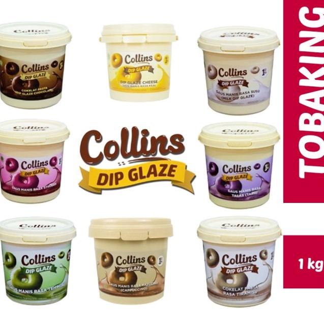 

Collins Dip Glaze 1 kg Choco Crunchy Topping Kue Donut Pisang