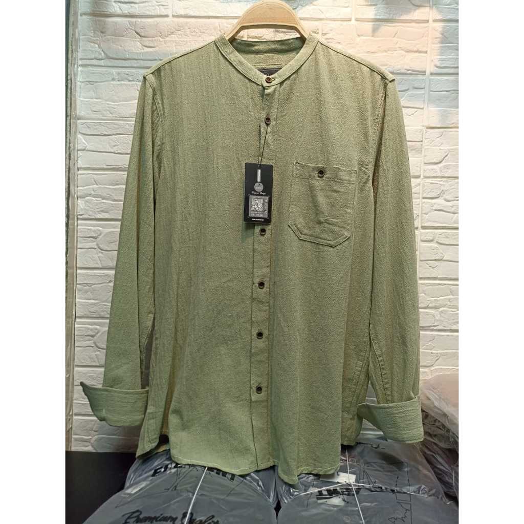 Kemeja flanel polos sage / flanel polos sage/ kemeja pria lengan panjang army / flanel jackbrown / k