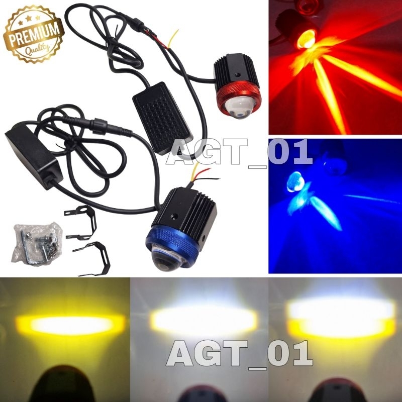 LAMPU SOROT D2 KIPAS DEVIL PREMIUM MINI DRIVING LED SUPER TERANG / LAMPU TEMBAK D2 KIPAS DENGAN MODU