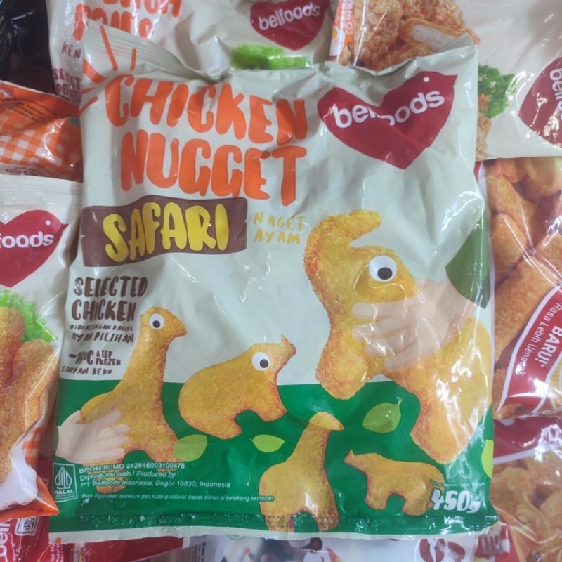 

naget belfood safari bentuk karakter 450gr/cocok kesukaan anak