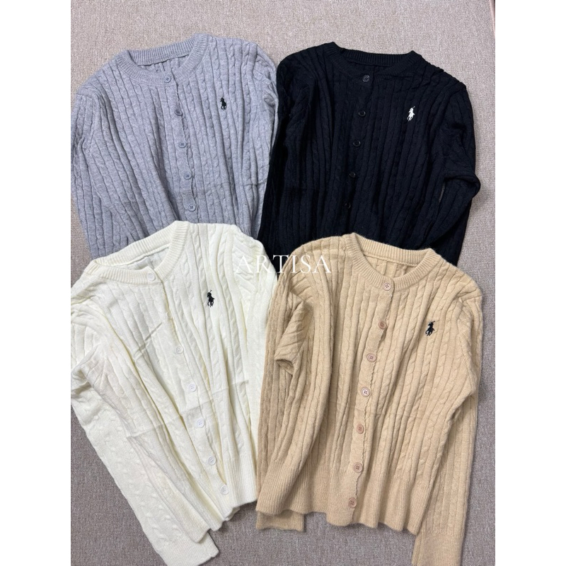 ARTISA - Cardigan Rajut Kepang Polo