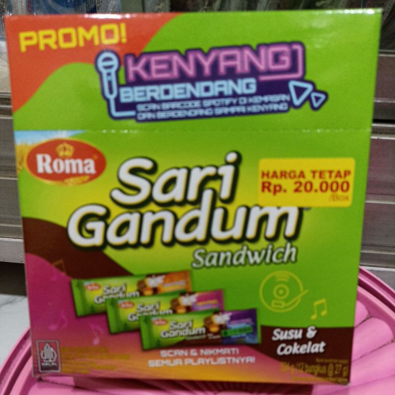 

sari gandum sandwich coklat untuk 1 pack