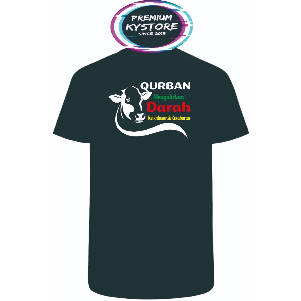 Kaos Seragam Qurban dengan motif kepala sapi edisi idul adha