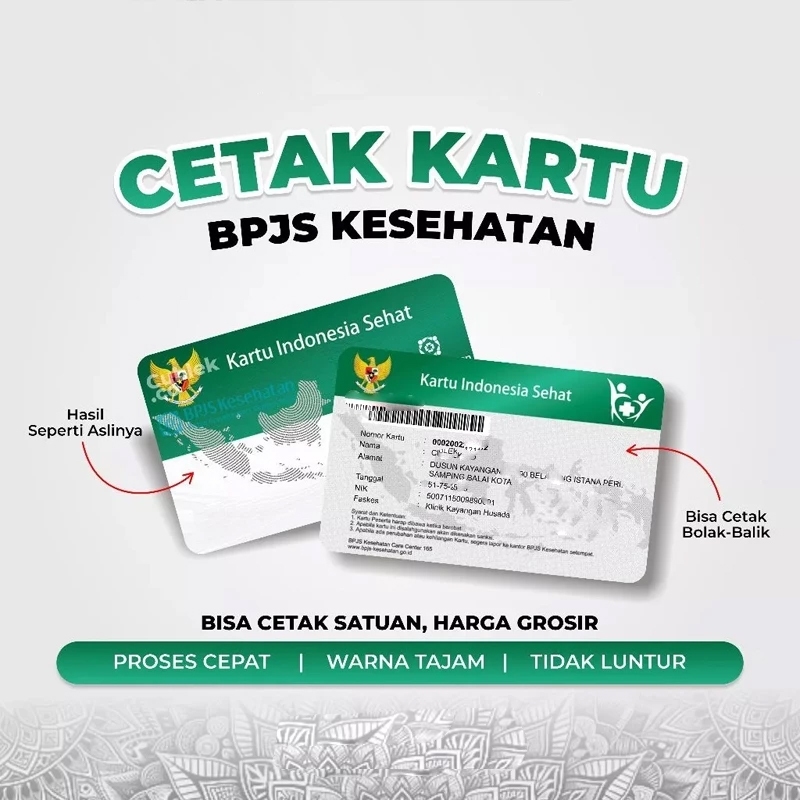 

Cetak Kartu BPJS KIS Kartu Digital Fisik Bisa Satuan Anti Luntur Bahan PVC Tebal 2 SISI Murah