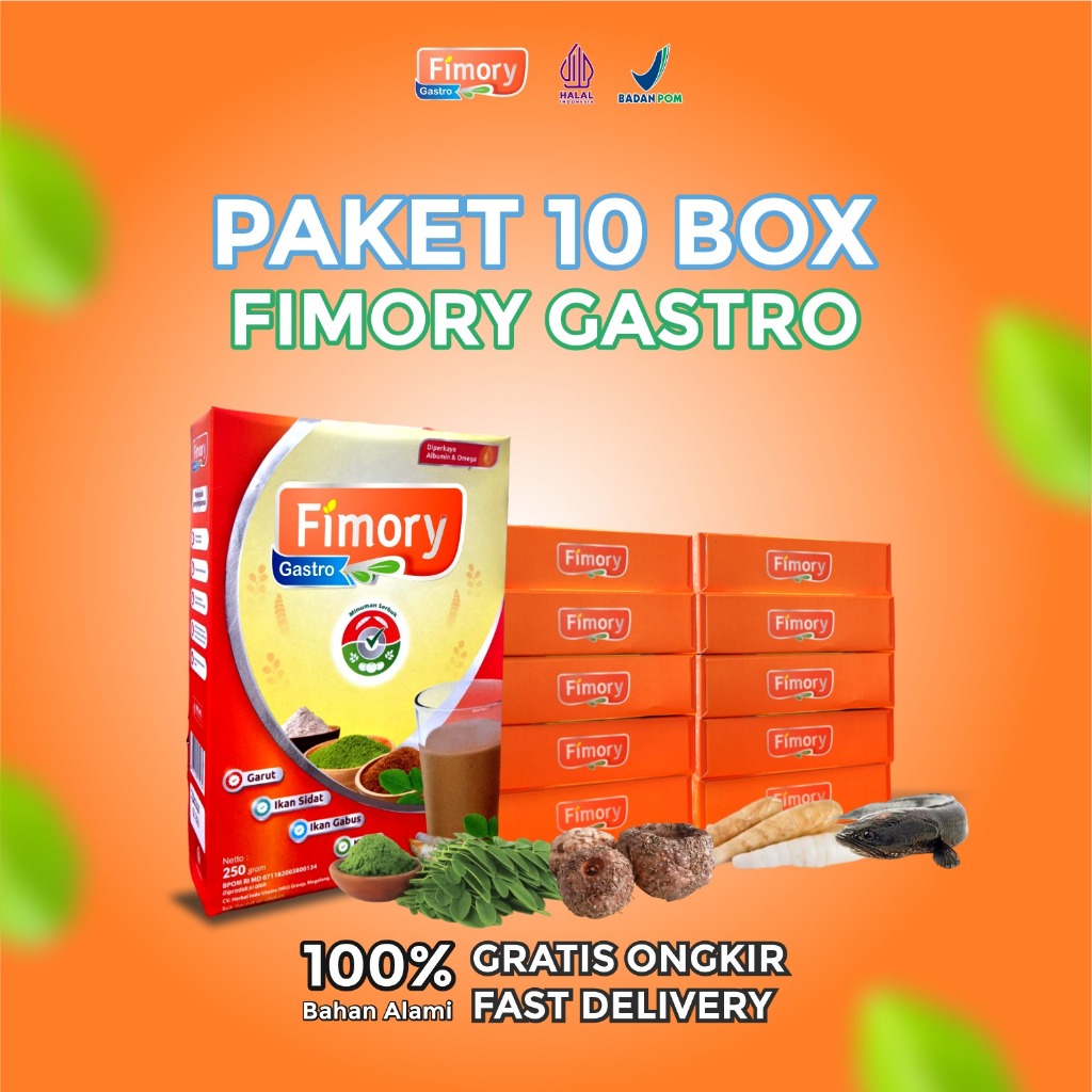 

10 Box Fimory Gastro Ampuh Atasi Asam Lambung, Gerd, Dan Tukak Lambung