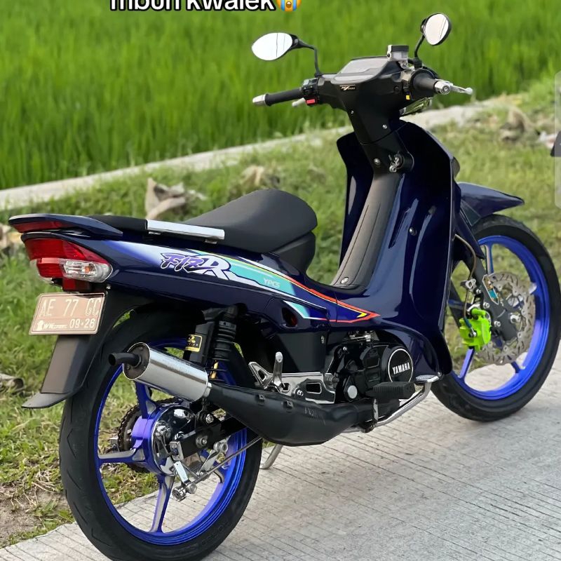 STRIPING F1ZR 1998 BIRU STICKER FIZR BIRU 1998 STICKER LIS DECAL STANDAR ORIGINAL YAMAHA F1ZR 1998 B