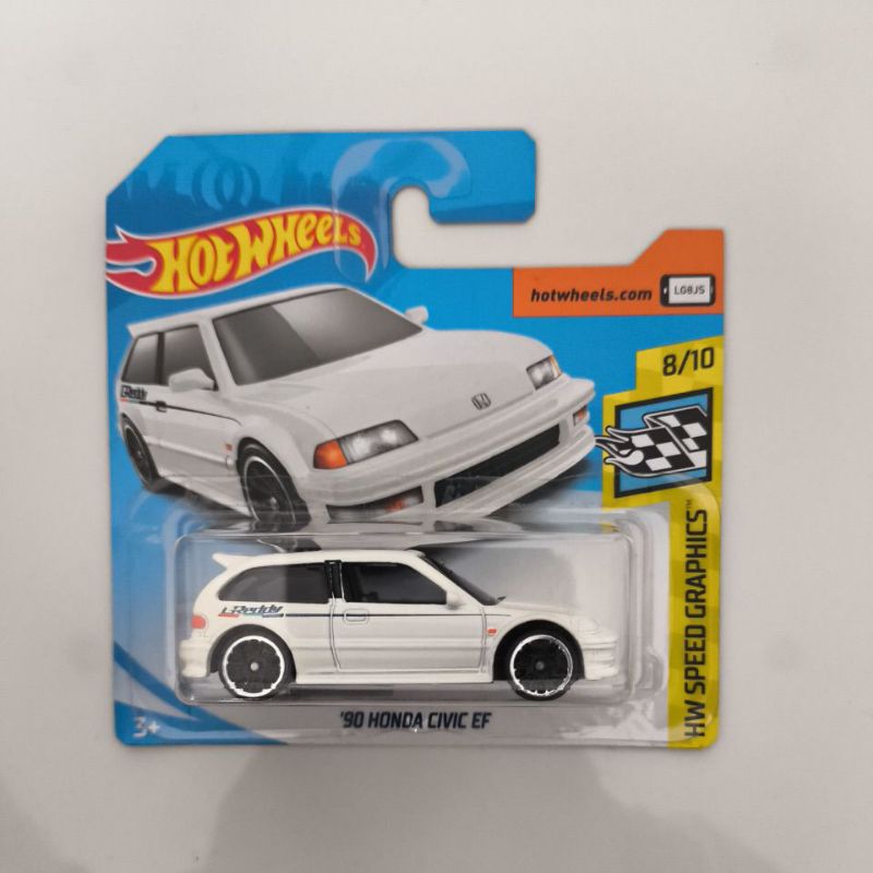Hot Wheels Honda Civic EF White Greddy Short Card