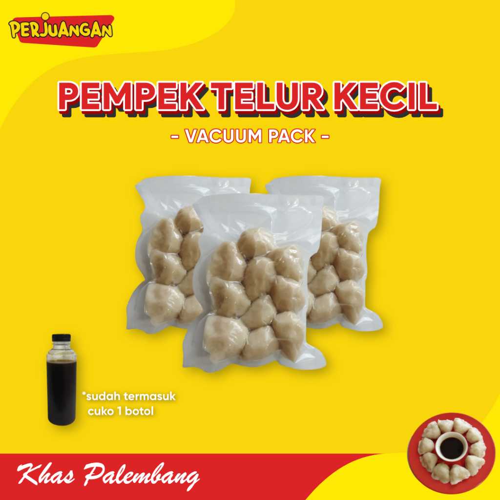 

PAKET PEMPEK TELUR KECIL KHAS PALEMBANG [VACUUM]/ 10 PCS - PEMPEK PERJUANGAN
