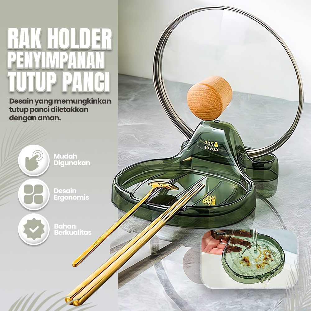 Rak Peniris Tutup Panci Alat DapurTempat Sendok Plastik Multifungsi