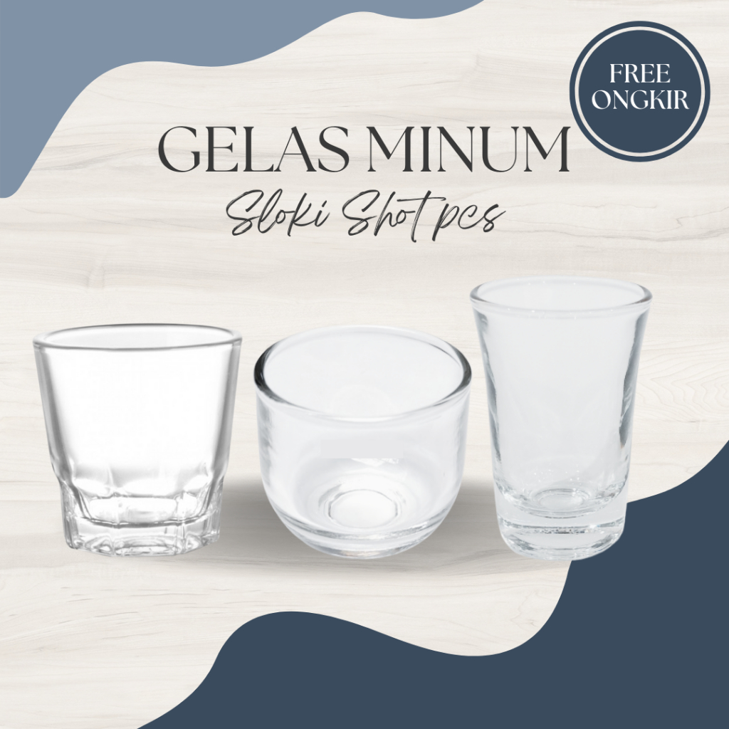 GODJILLA Gelas Sloki Kaca Kedaung Ukuran Kecil 30 ml / Gelas Sloki Shoot