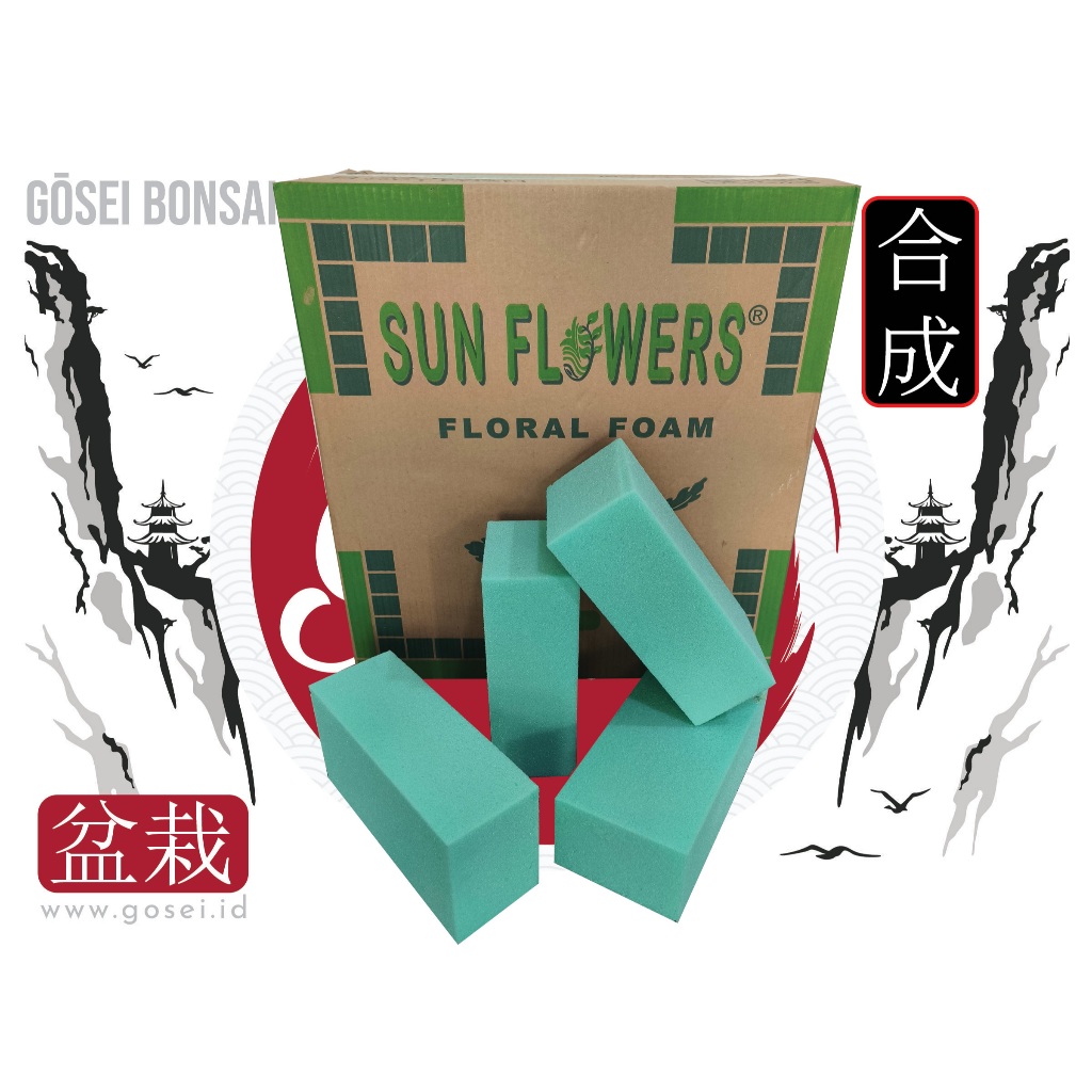 Oasis Busa Bunga Kering - Sun Flowers - Dry Floral Foam - Busa Kering 1 Dus isi 24 Pcs