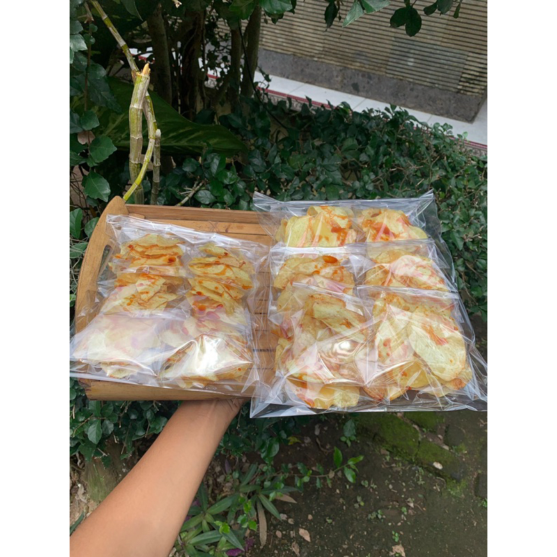 

keripik talas bumbu caramel balado