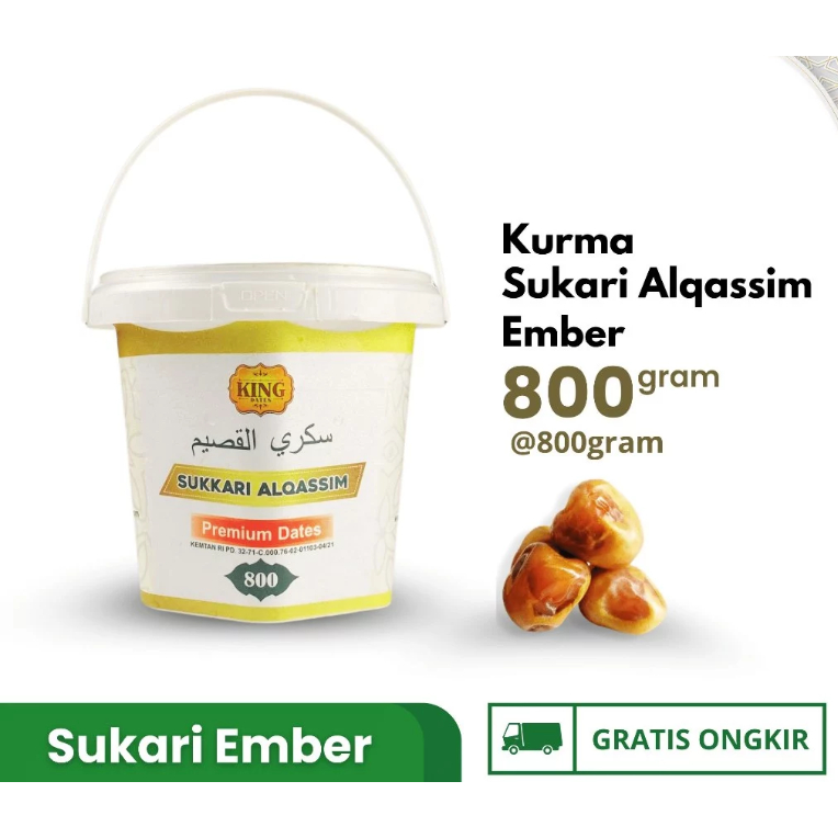 

Kurma Sukari King Dates Sukkari 1 Kg Lembut Manis Legit Premium Original High Quality