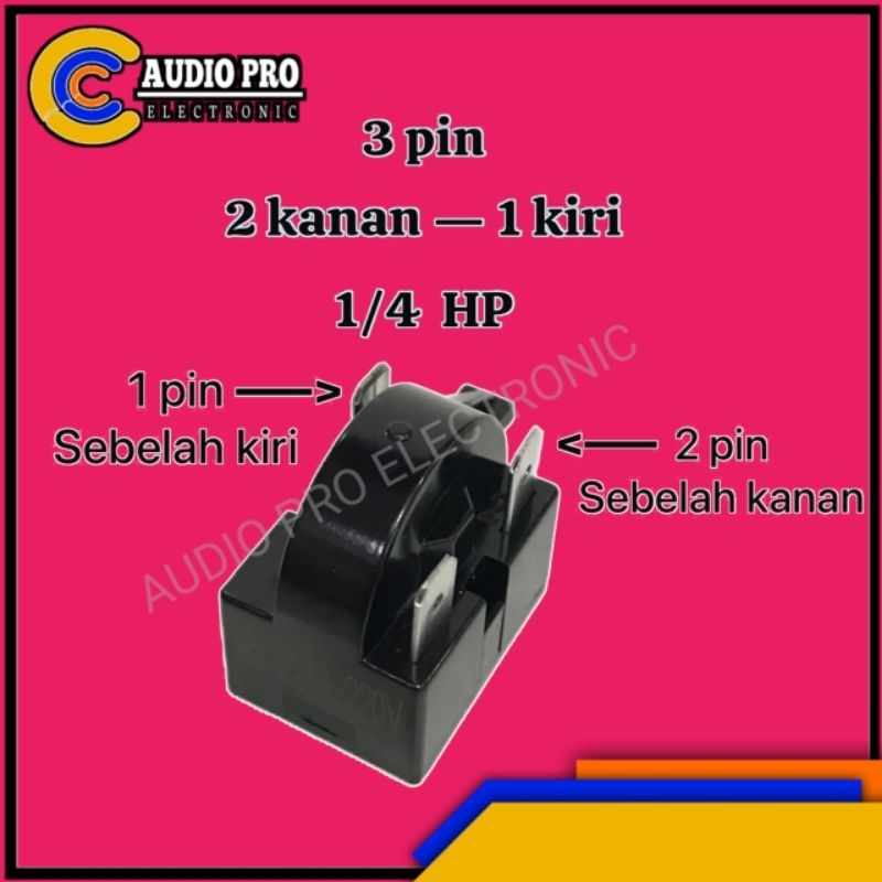 RELAY PTC KULKAS 3P 1/4HP 180W 50035