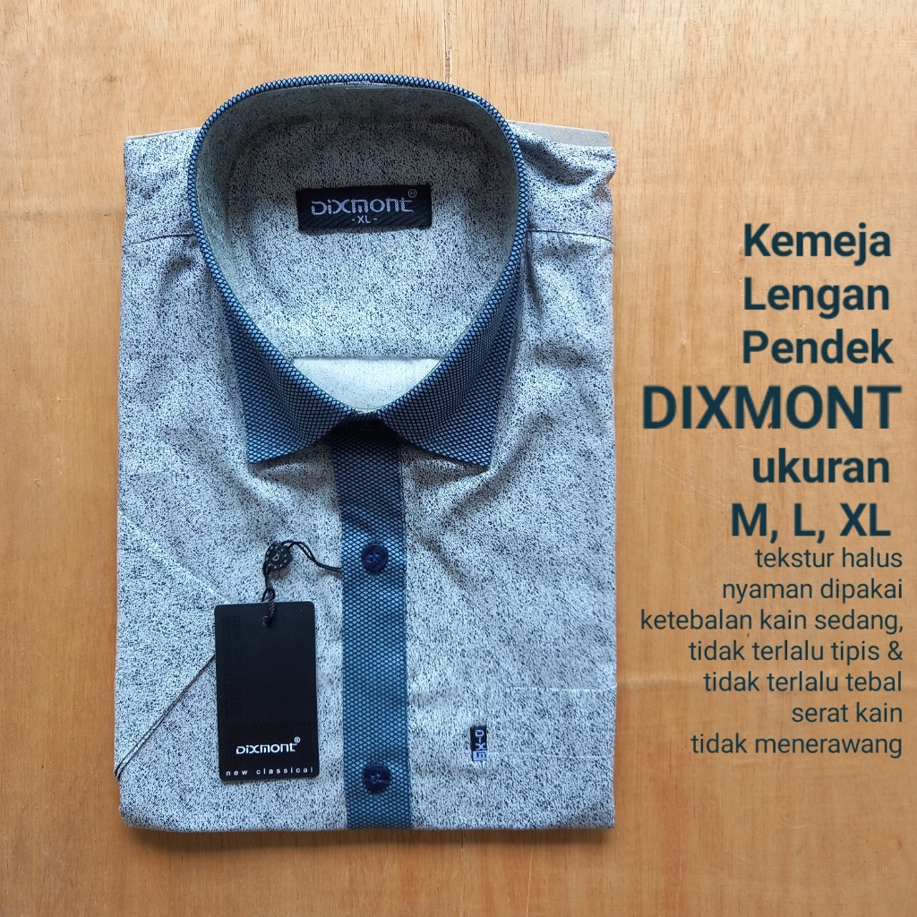 Kemeja Lengan Pendek DIXMONT Motif tosca