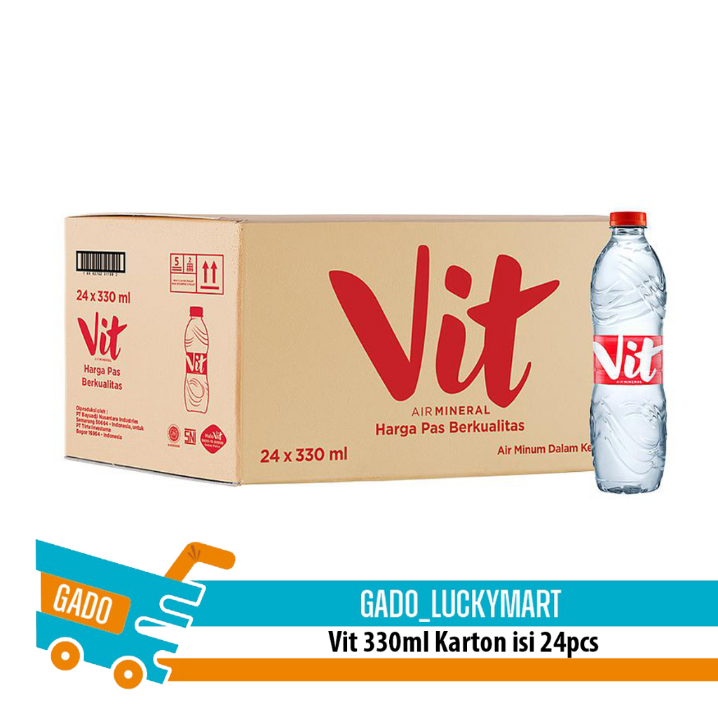 

VIT botol 330ml 1 dus/ vit 330ml/ air mineral 330ml dus karton