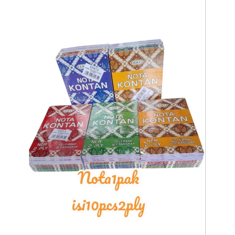 

nota. kontan1pak isi10pcs 2rangkap25sheet