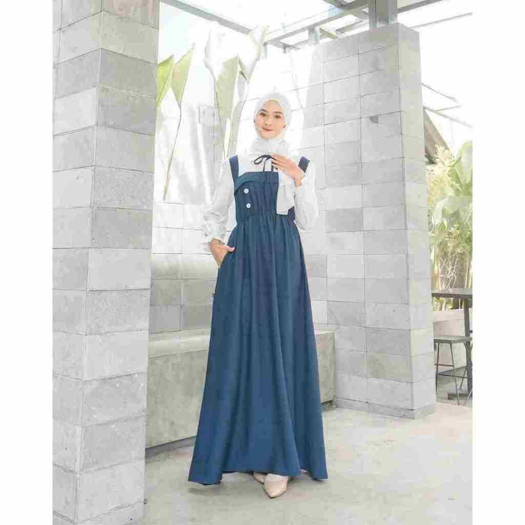 Zaskia Dress Gamis Crinkle Korean style elegan Gamis Kekinian