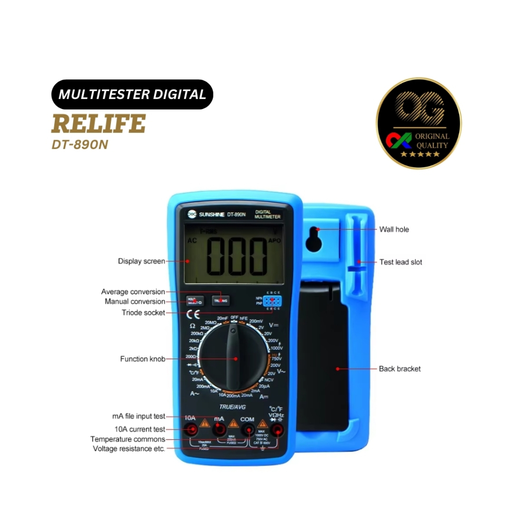 MULTITESTER DIGITAL SUNSHINE DT-890N