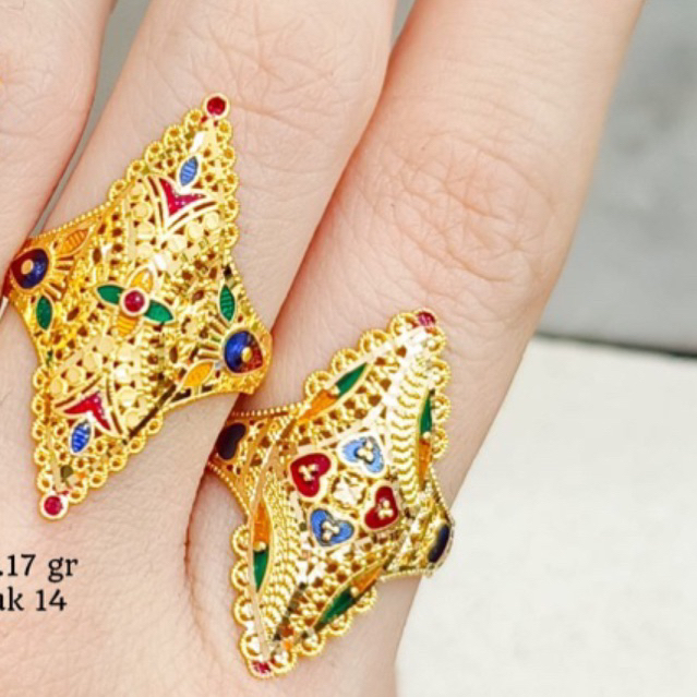 cincin dubai warna cincin india cincin wanita emas asli kadar 700 16 karat