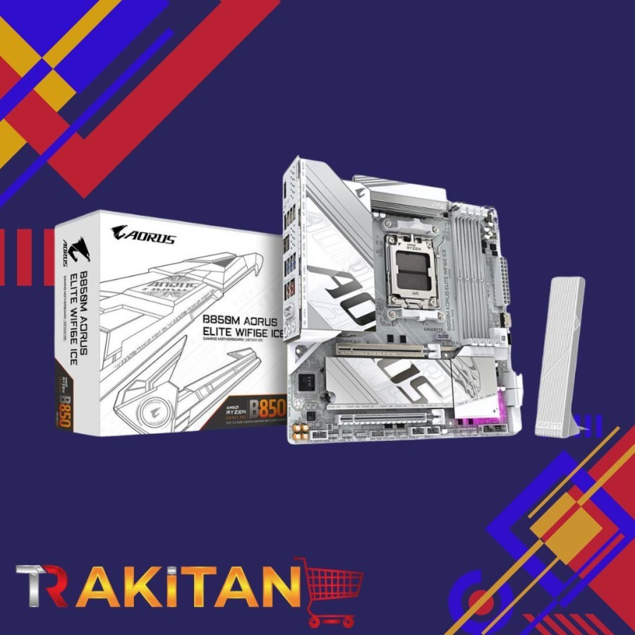 GIGABYTE B850M AORUS ELITE WIFI6E ICE DDR5 MOTHERBOARD