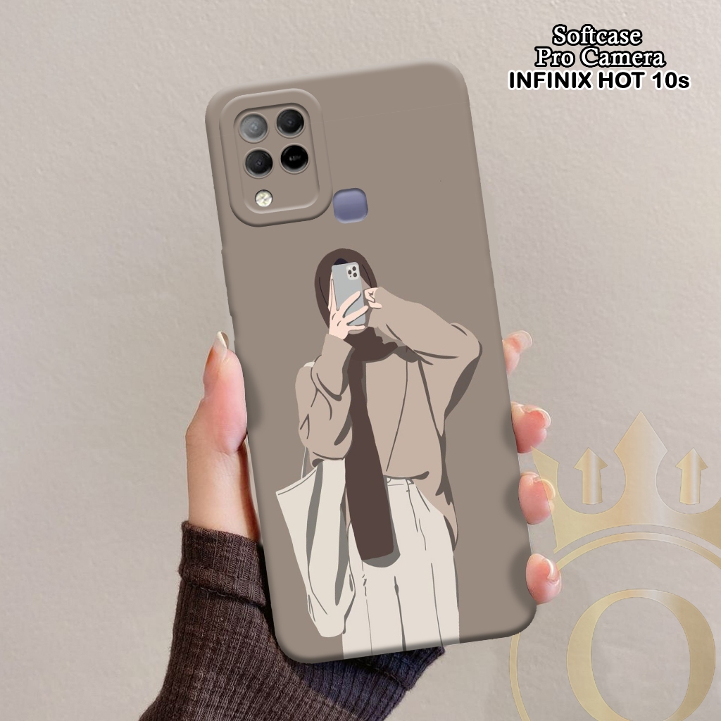 Softcase Infinix Hot 10s - ORORA - Casing Infinix Hot 10s - Motif case Hijab - Infinix - Softcase In