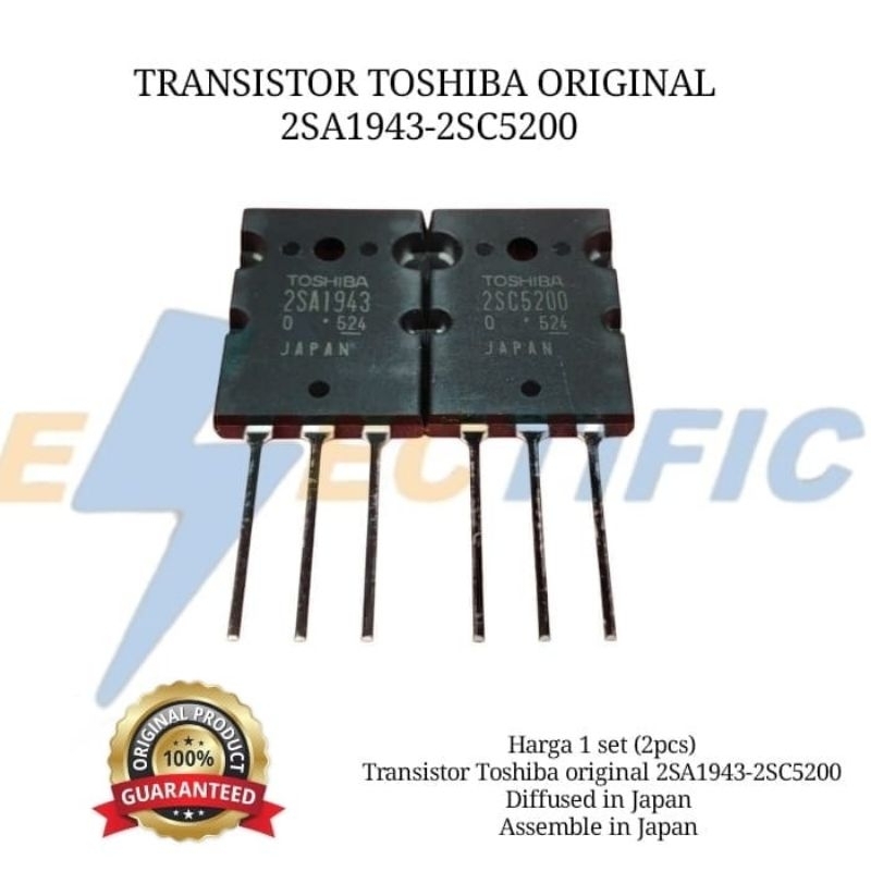 TRANSISTOR  TOSHIBA 2SA1943-2SC5200/TRANSISTOR 2SC5200/2SA1943 SUPER MURAH TOSHIBA 5200 ORIGINAL JAP