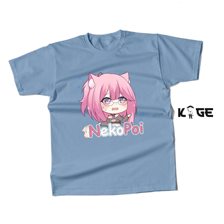 Kaos Pria Distro NEPHI PHELIA CHIBI NEKOPOI - Kaos Anime Pria / Kaos Cotton Combed 30s BERGAYA STORE