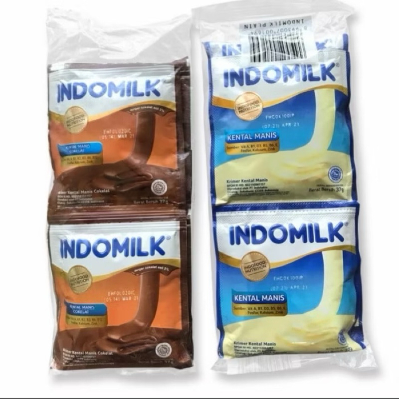 

Indomilk Sachet Susu Kental Manis Putih & Coklat Renceng isi 6 sachet Indomilk Kental Manis [37gr x 6sachet]