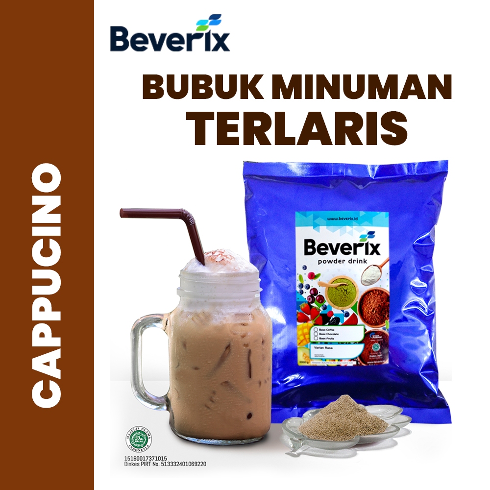 

BEVERIX Bubuk Cappucino 1 Kg - Foam Tebal Tahan 1 Jam! Rasa Cafe Premium ✔️ Usaha Kopi Kekinian