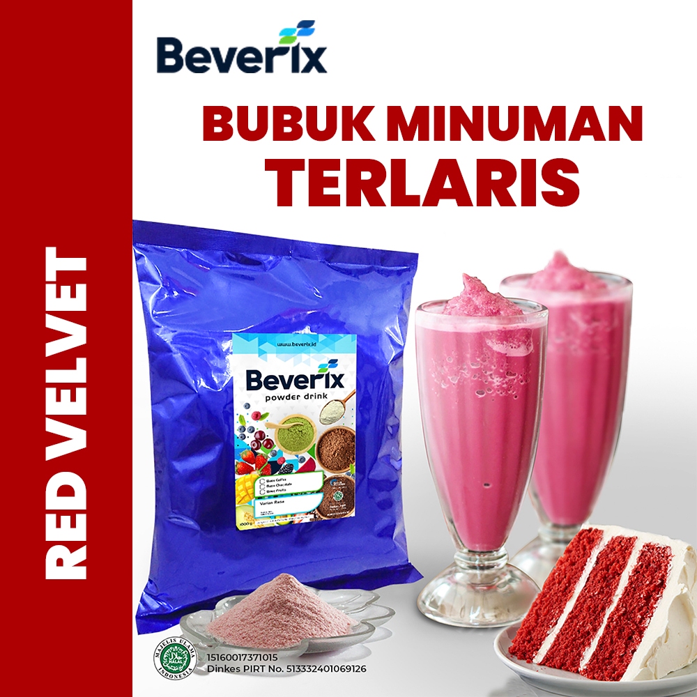 

BEVERIX Bubuk Minuman Premium Rasa Red Velvet Instant Aneka Rasa 1 Kg Serbuk Minuman Red Velvet
