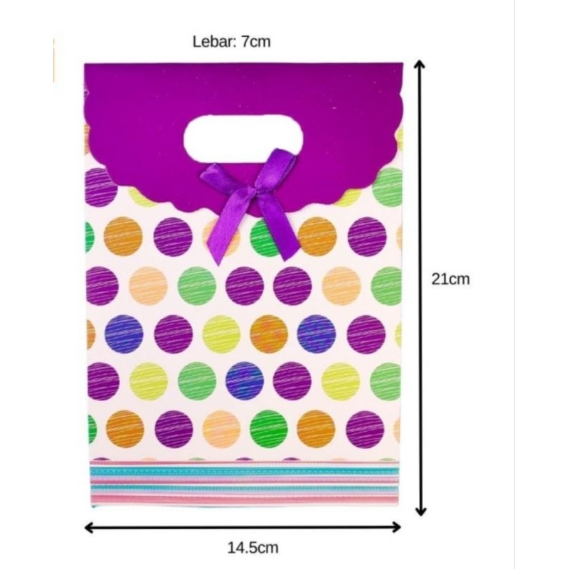 

PAPERBAG MINI MOTIF POLKADOT UNGU