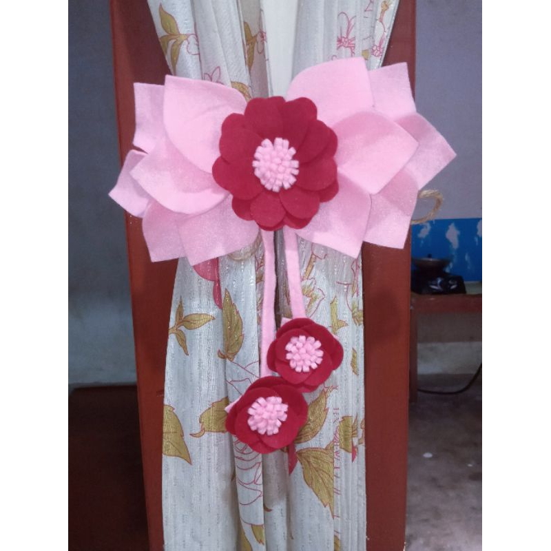 ikat korden bunga/ikat hordeng estetik/pengikat gorden.