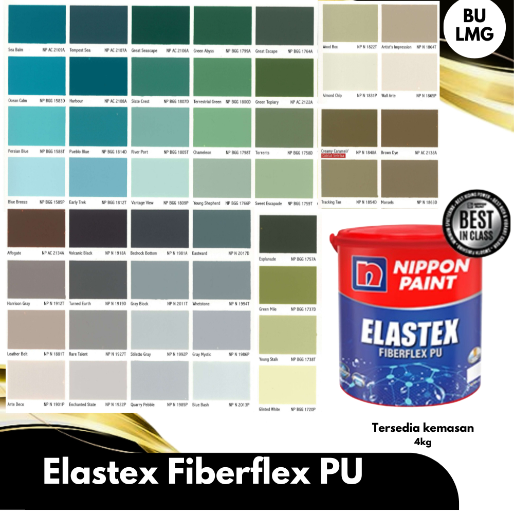 Nippon Paint Elastex TINTING || Elastex Fiberflex PU 4Kg || Bisa Request Warna