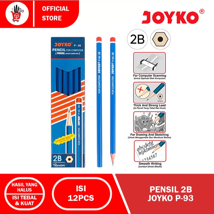 

Pencil | Potlot | Pensil 2B Joyko P-93 (12pcs)