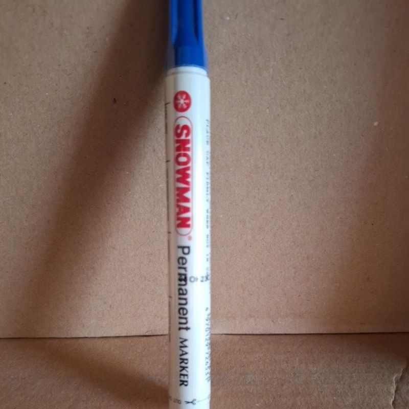 

spidol permanent snowman G-12 biru