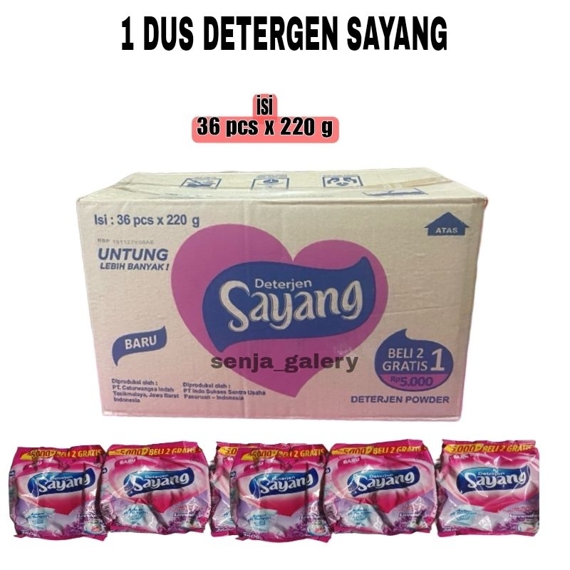 DETERGEN SAYANG 1 DUS ISI 36 pcs x 220 g