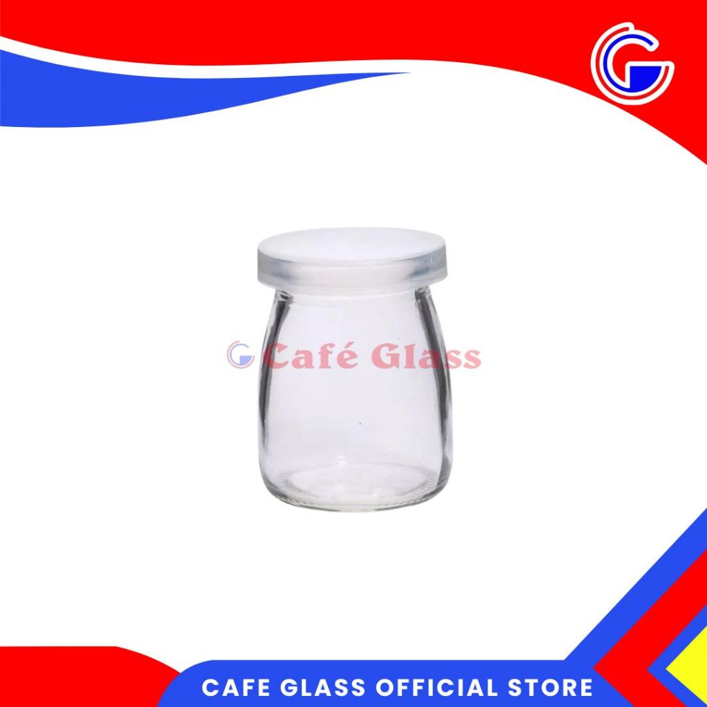 BOTOL KACA MINI + TUTUP PLASTIK - WADAH JAR PUDING JAMU 100ML / 200ML
