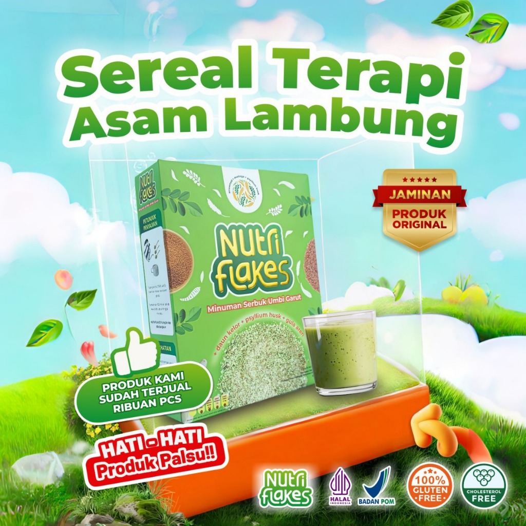 

Nutriflakes Minuman Serbuk Umbi Garut Solusi Diet Sehat 280gr