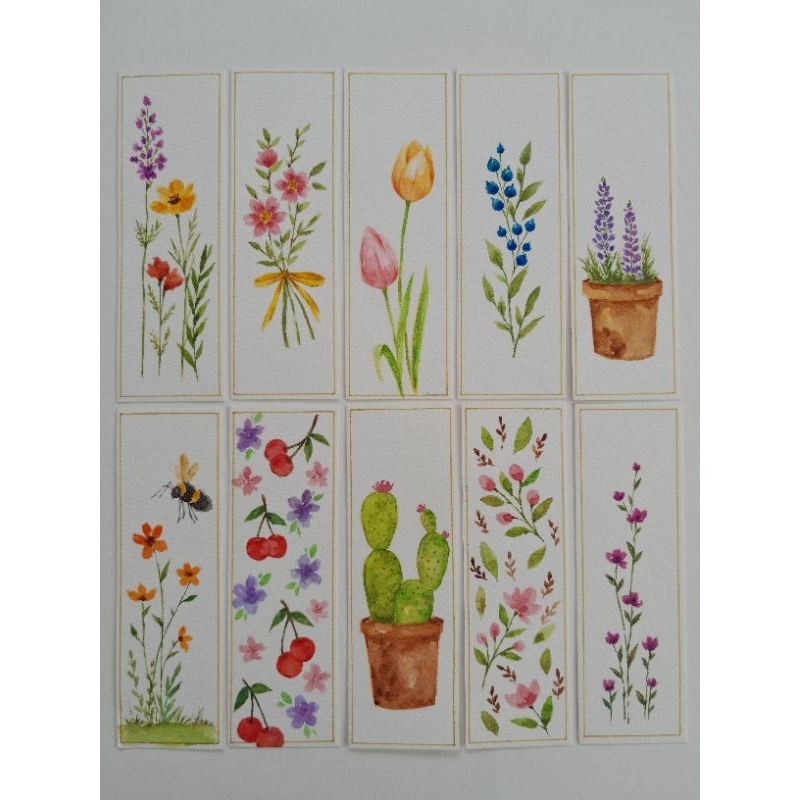 

Watercolor Bookmark