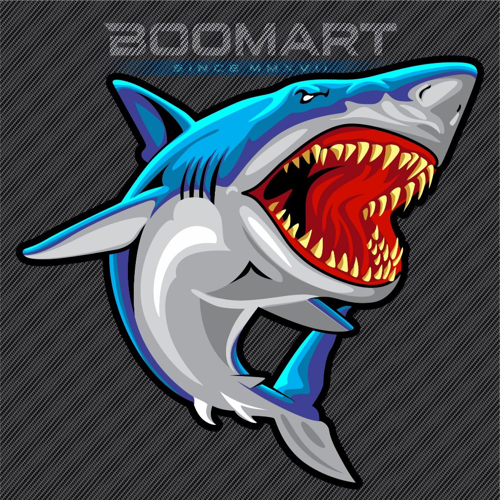

STICKER A4 KARAKTER HIU BIRU