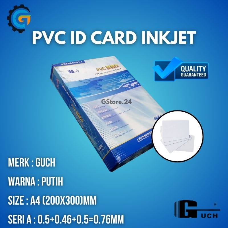

PVC ID CARD INKJET A4 MERK GUCH GOOD QUALITY