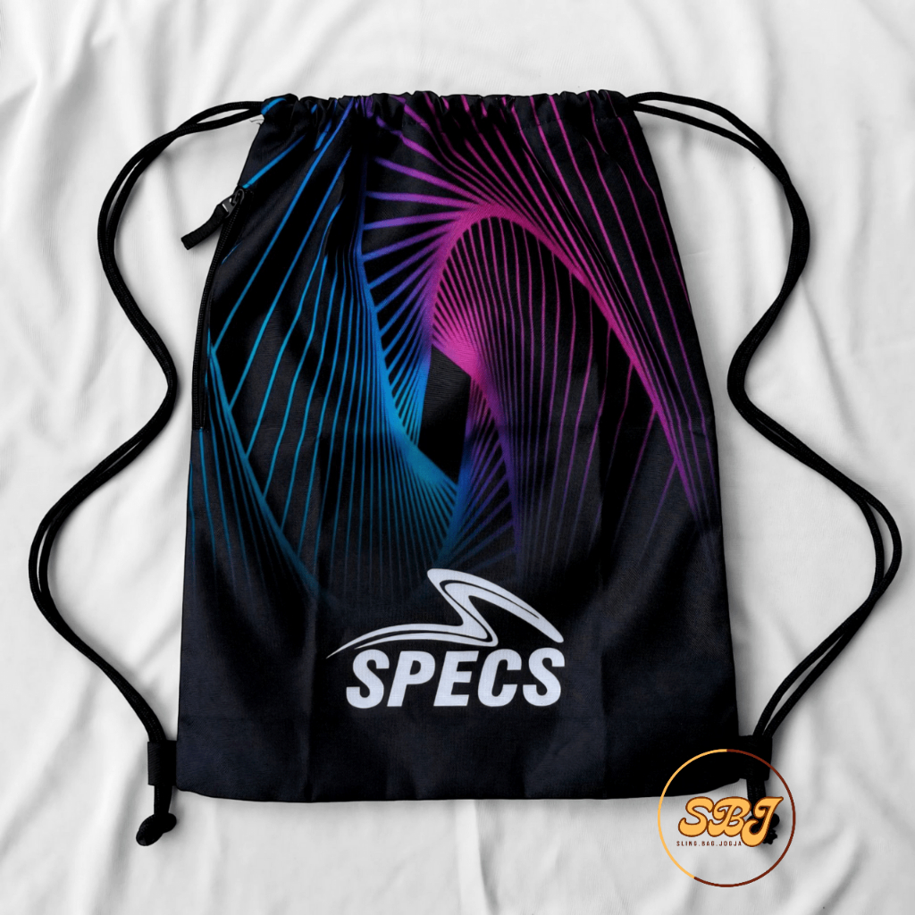Tas Serut Futsal Bola Olahraga Pria Wanita String Bag Tas Sport Specs