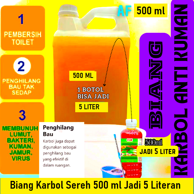 Biang karbol sereh 500gram - bibit biang karbol sereh pel lantai 500gram