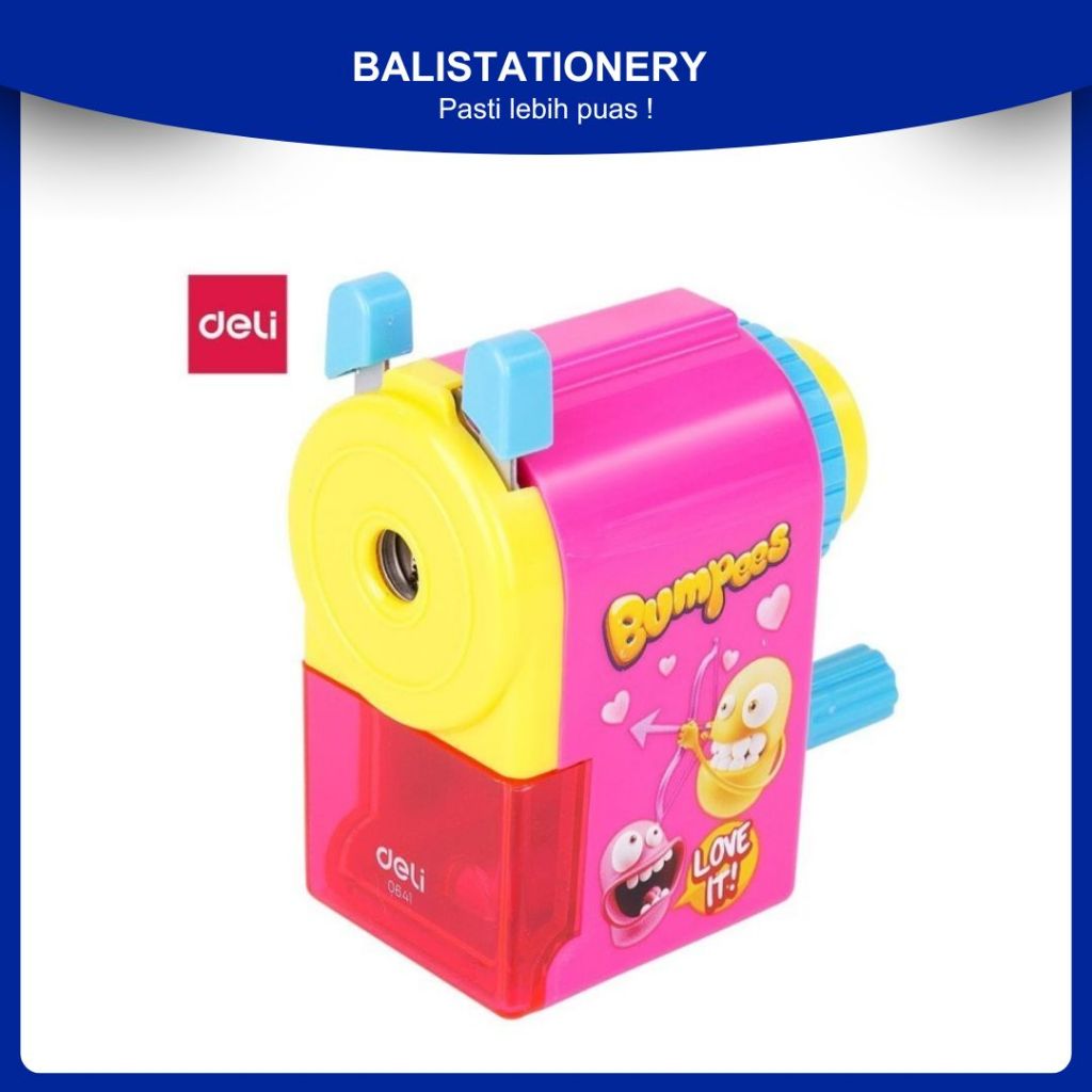 

Rotary Pencil Sharpener / Rautan Pensil Putar Deli E0641 Manual dengan Pisau Baja