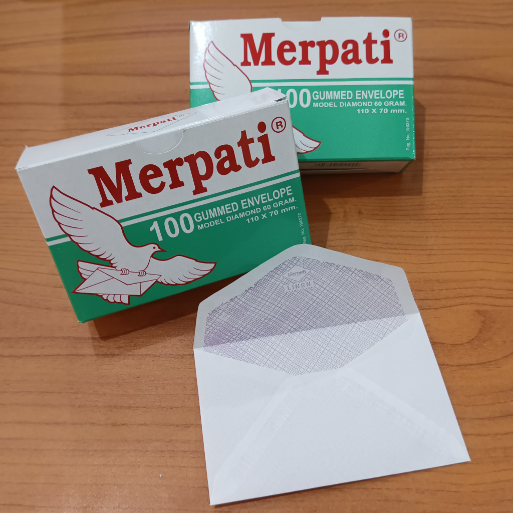 

(1 PACK) Amplop MERPATI Kecil Putih 70gr 110x70mm