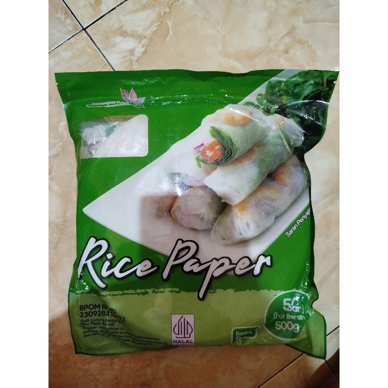 

Isi 50 Rice Paper - Kulit Lumpia (Tepung Beras 20%)