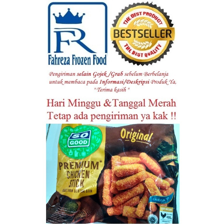 

SO GOOD Premium Chicken Nugget Stik 400 Gram Harga Reseller